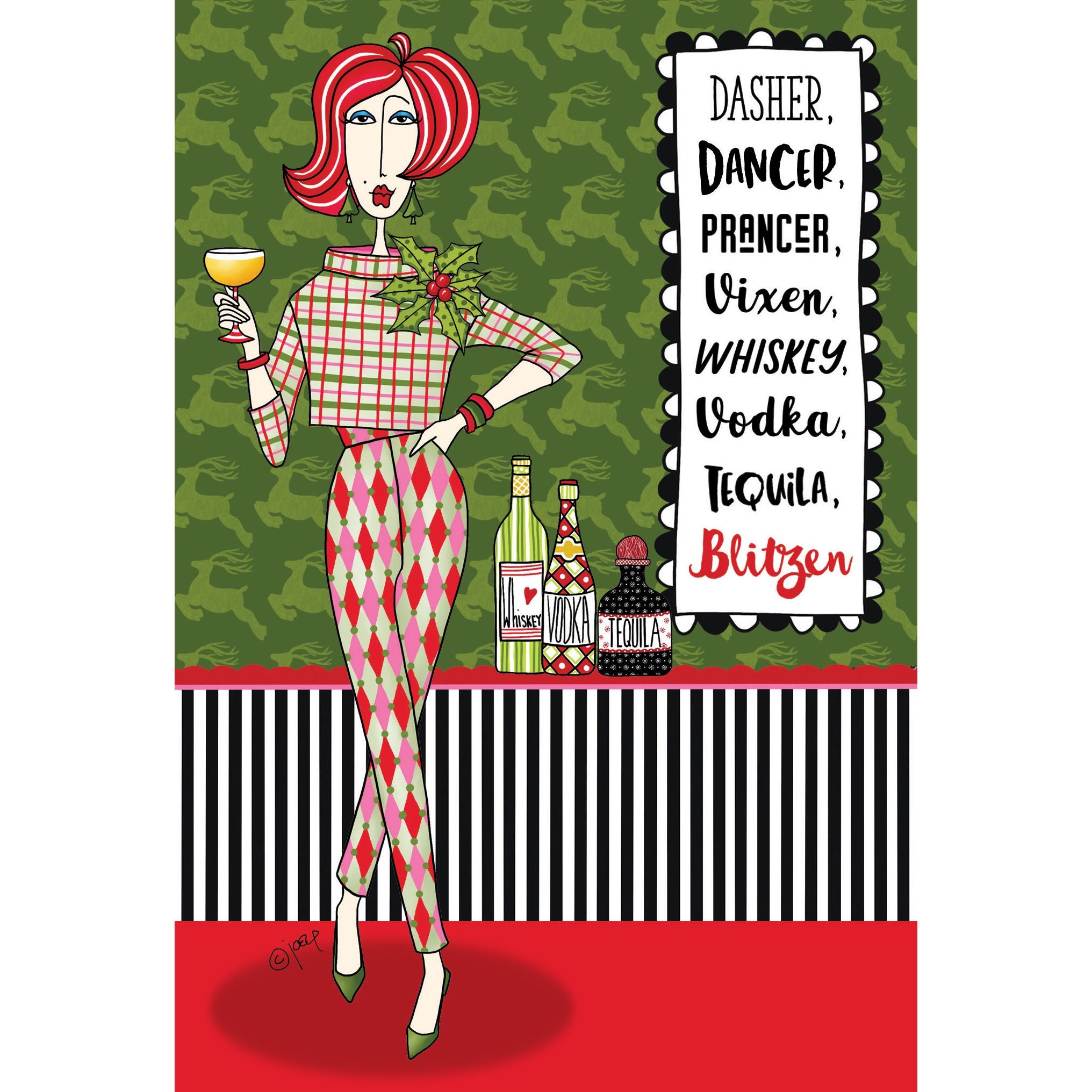 Tequila Blitzen Christmas Card Dolly Mamas